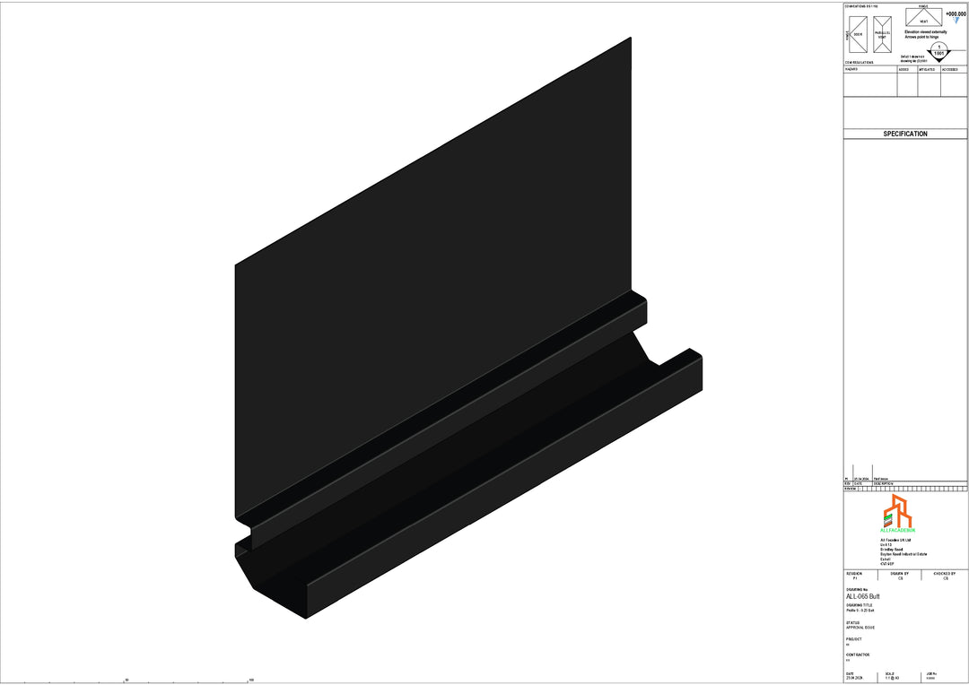 Aluminium Fascia Board - Type 9 - Butt Strap