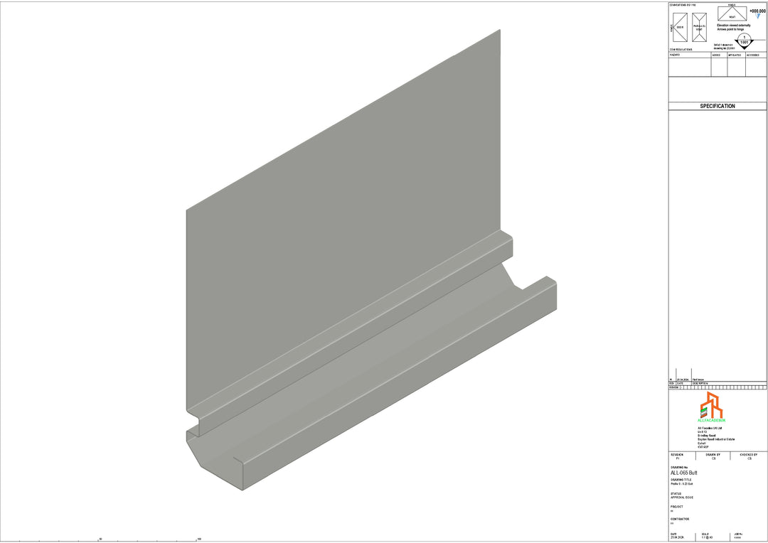 Aluminium Fascia Board - Type 9 - Butt Strap
