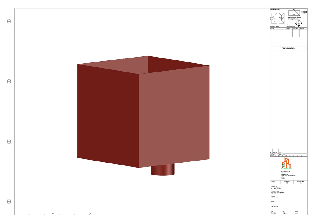 Block Hopper Cladding Hopper – Aluminium Cladding Ltd