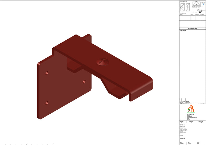 Aluminium Radius Secret Fix Bracket - Type 2