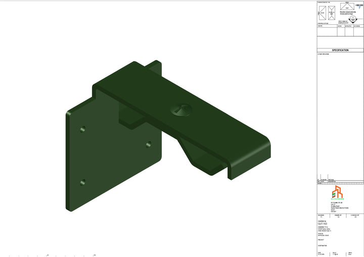 Aluminium Radius Secret Fix Bracket - Type 2