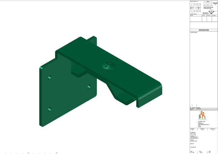 Aluminium Radius Secret Fix Bracket - Type 2