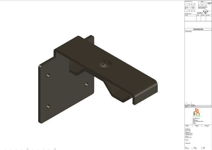 Aluminium Radius Secret Fix Bracket - Type 2