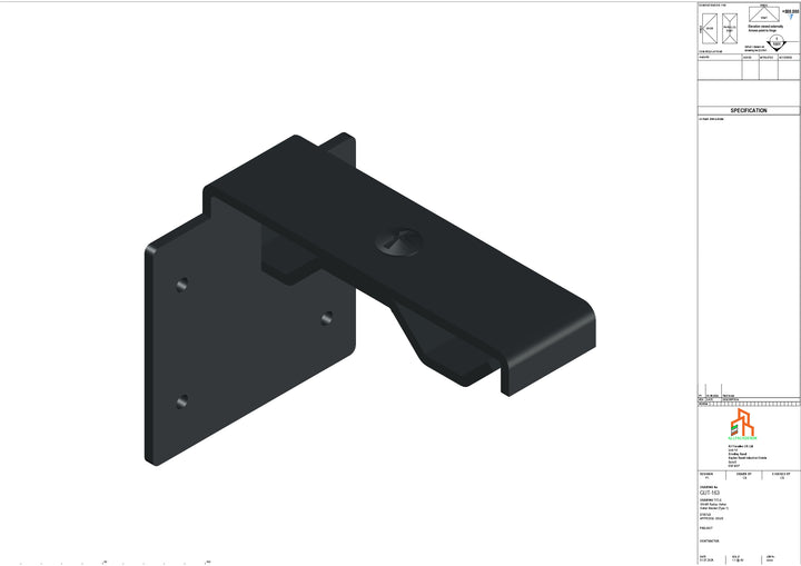 Aluminium Radius Secret Fix Bracket - Type 2