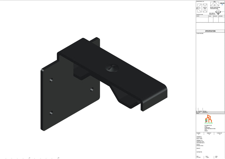 Aluminium Radius Secret Fix Bracket - Type 2