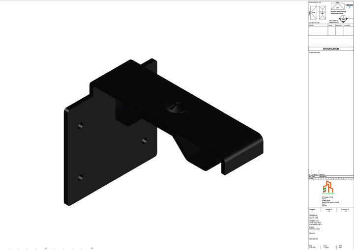 Aluminium Radius Secret Fix Bracket - Type 2