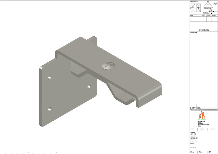 Aluminium Radius Secret Fix Bracket - Type 2