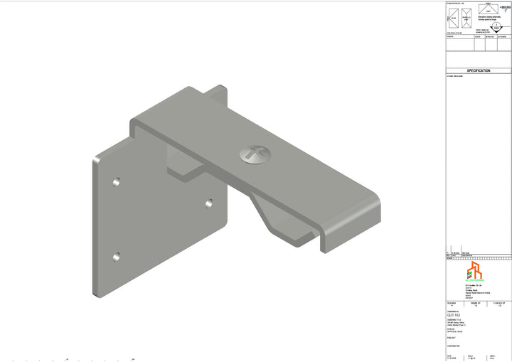 Aluminium Radius Secret Fix Bracket - Type 2