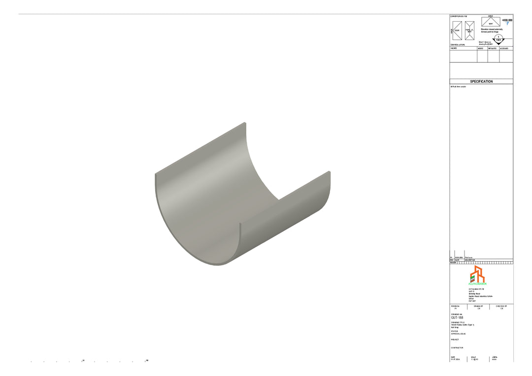 Aluminium Radius Butt Strap - Type 1