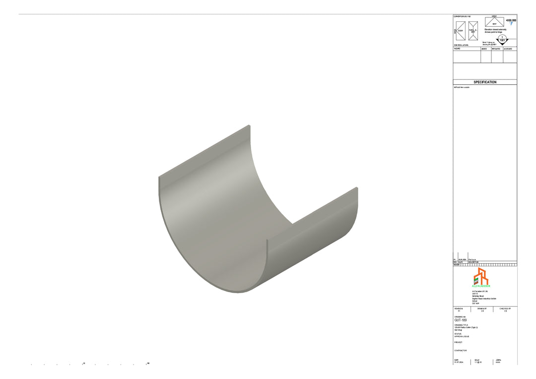 Aluminium Radius Butt Strap - Type 2