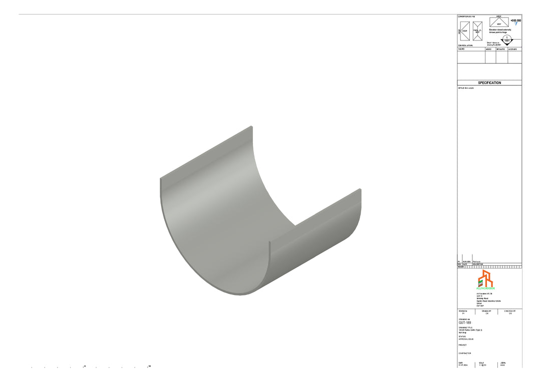 Aluminium Radius Butt Strap - Type 2