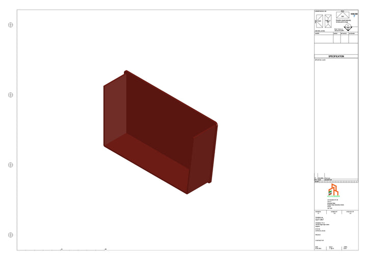 Aluminium Single Slope Gutter - Type 6 - Stopends