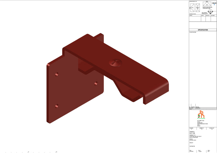 Aluminium Single slope Secret Fix Bracket - Type 6