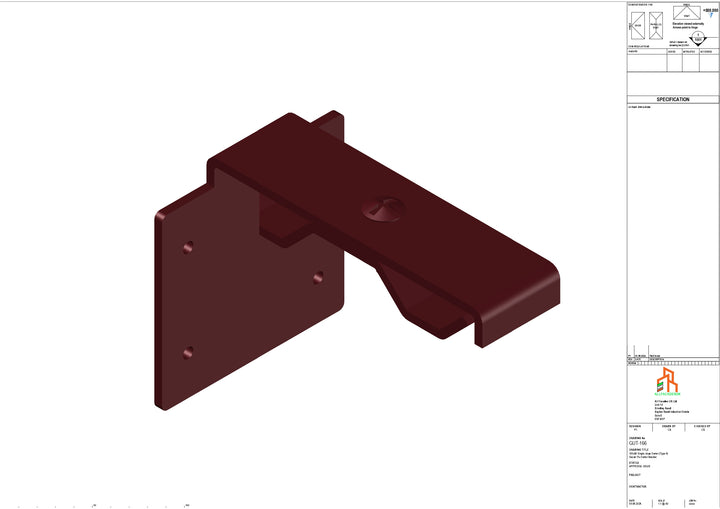 Aluminium Single slope Secret Fix Bracket - Type 6