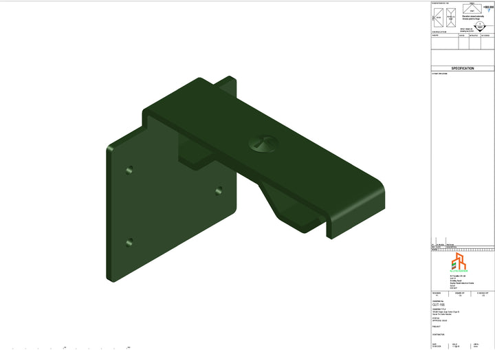 Aluminium Single slope Secret Fix Bracket - Type 6
