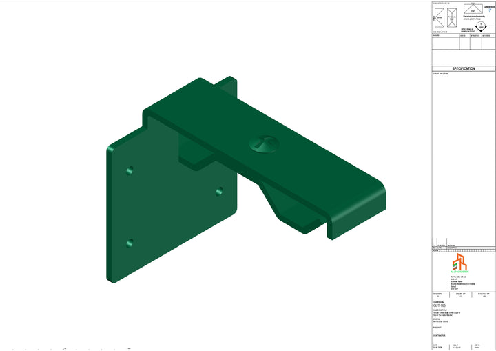 Aluminium Single slope Secret Fix Bracket - Type 6