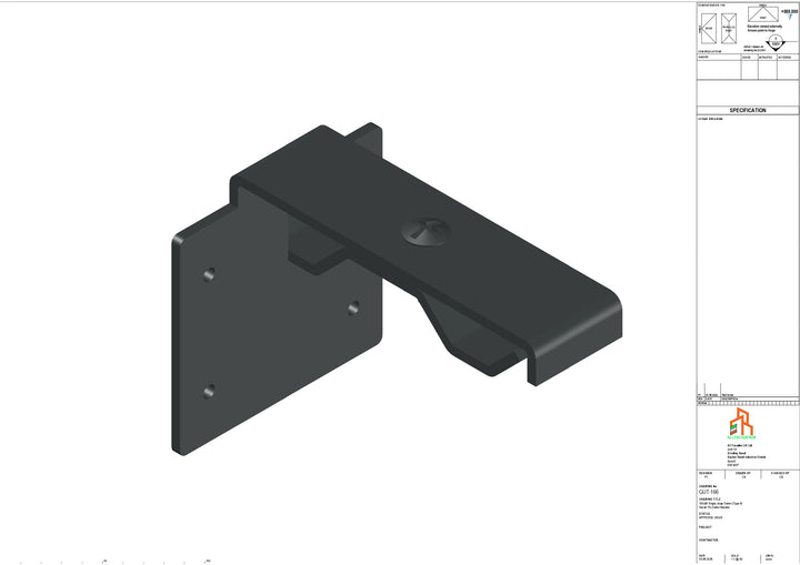 Aluminium Single slope Secret Fix Bracket - Type 6
