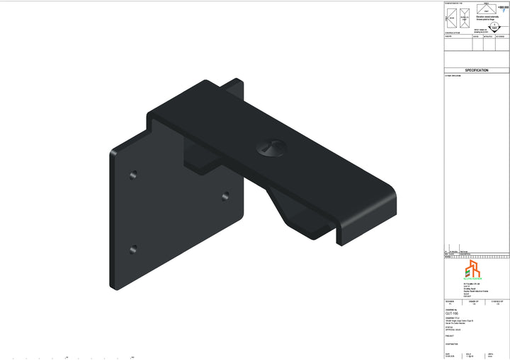 Aluminium Single slope Secret Fix Bracket - Type 6
