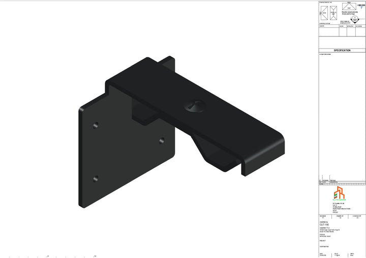 Aluminium Single slope Secret Fix Bracket - Type 6