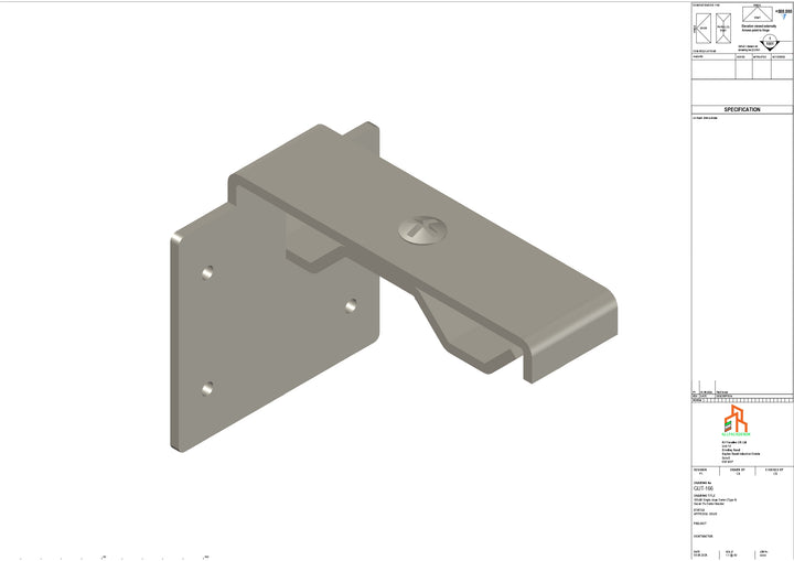 Aluminium Single slope Secret Fix Bracket - Type 6