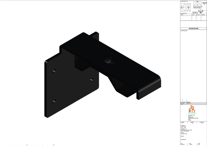 Aluminium Single slope Secret Fix Bracket - Type 6