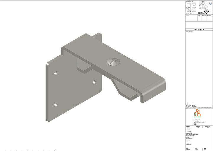 Aluminium Single slope Secret Fix Bracket - Type 6