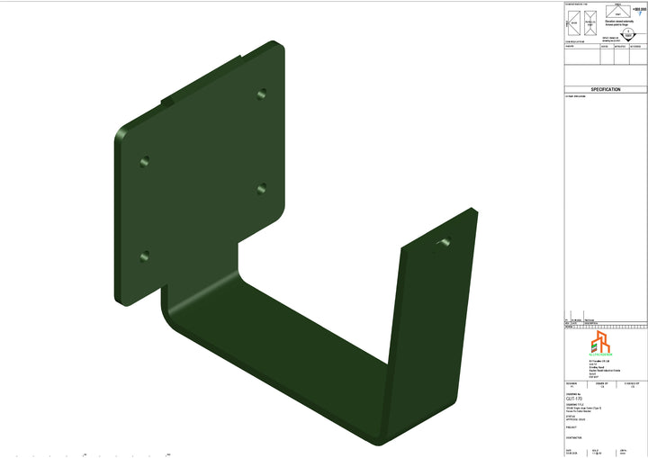 Aluminium Single slope Fascia Bracket - Type 4