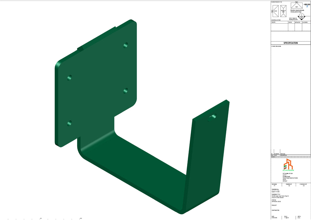 Aluminium Single slope Fascia Bracket - Type 4