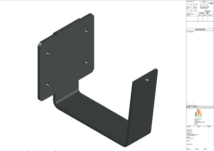 Aluminium Single slope Fascia Bracket - Type 4