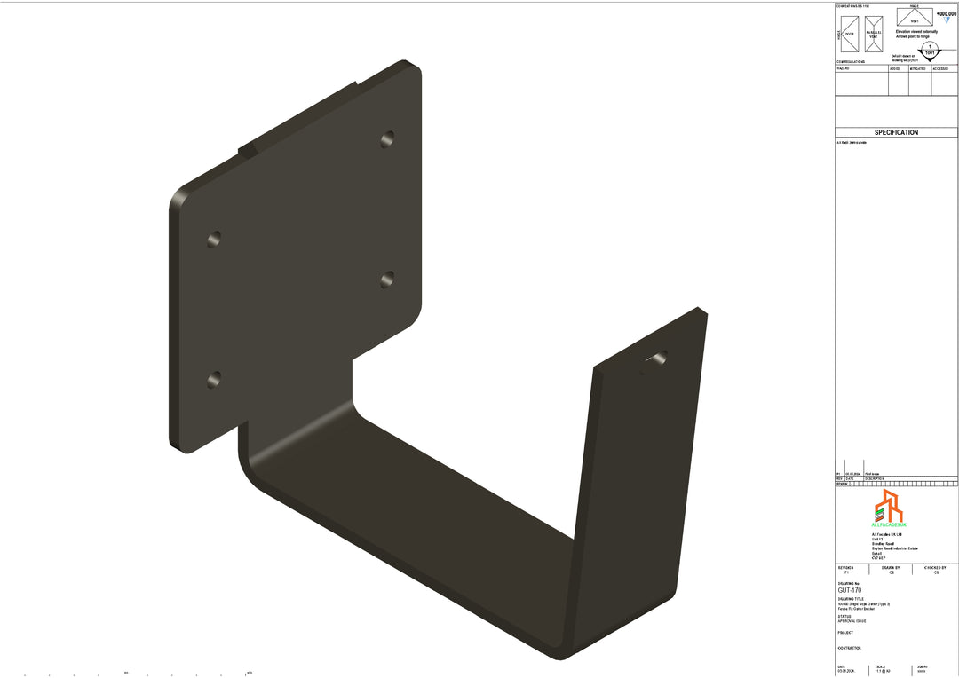 Aluminium Single slope Fascia Bracket - Type 4