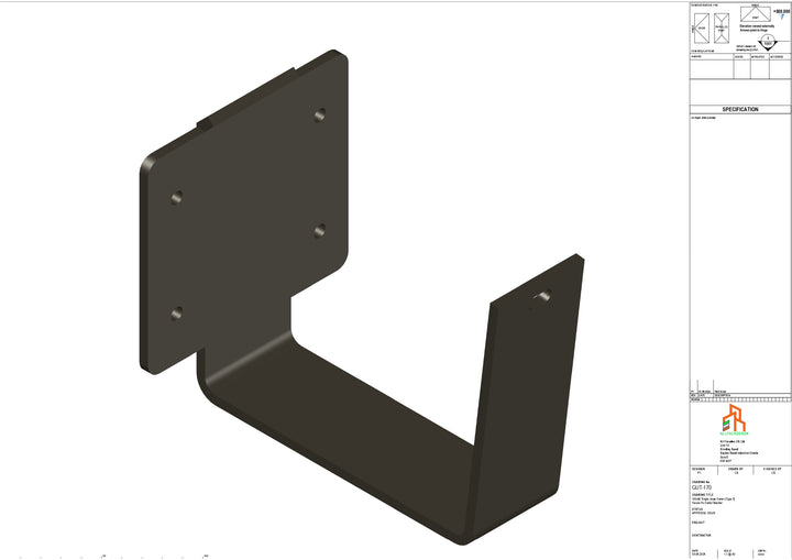 Aluminium Single slope Fascia Bracket - Type 4