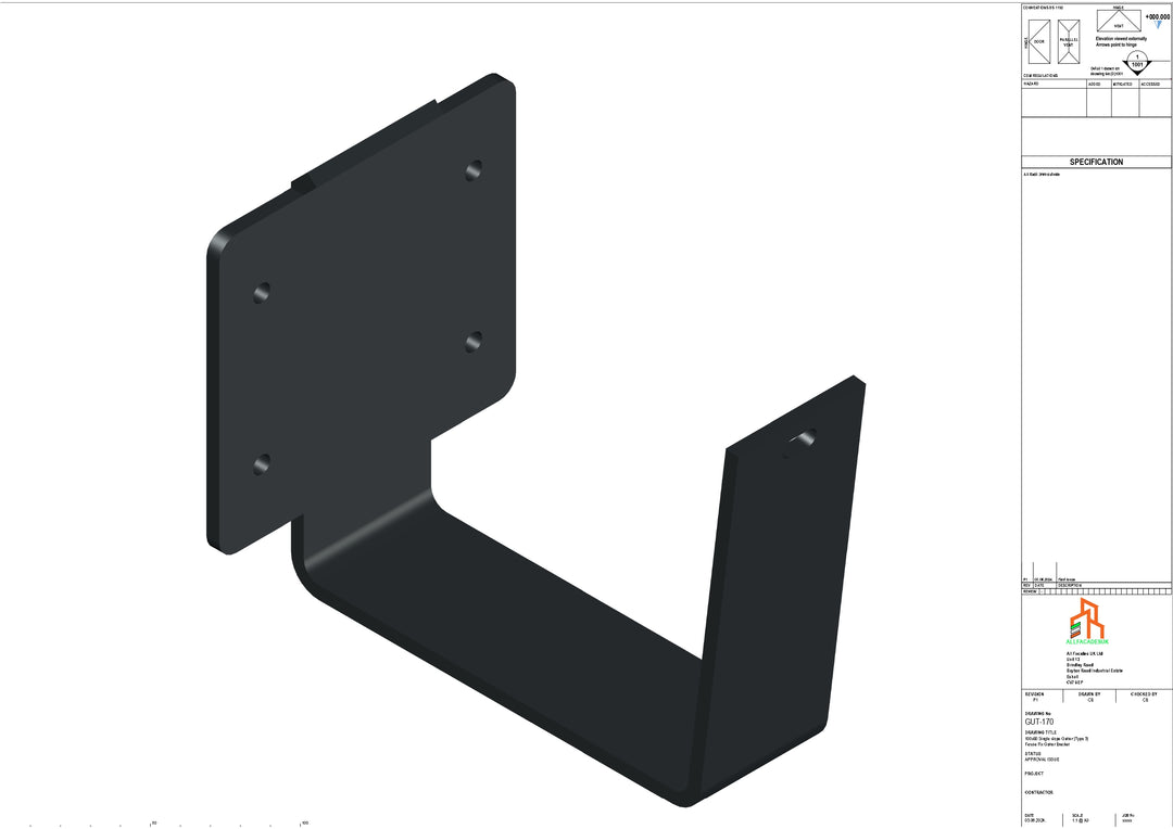 Aluminium Single slope Fascia Bracket - Type 4