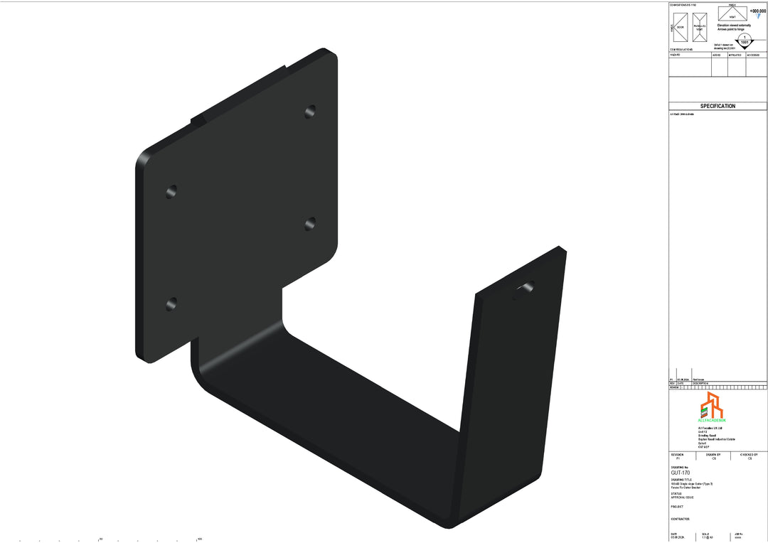 Aluminium Single slope Fascia Bracket - Type 4