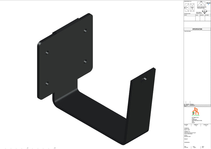 Aluminium Single slope Fascia Bracket - Type 4
