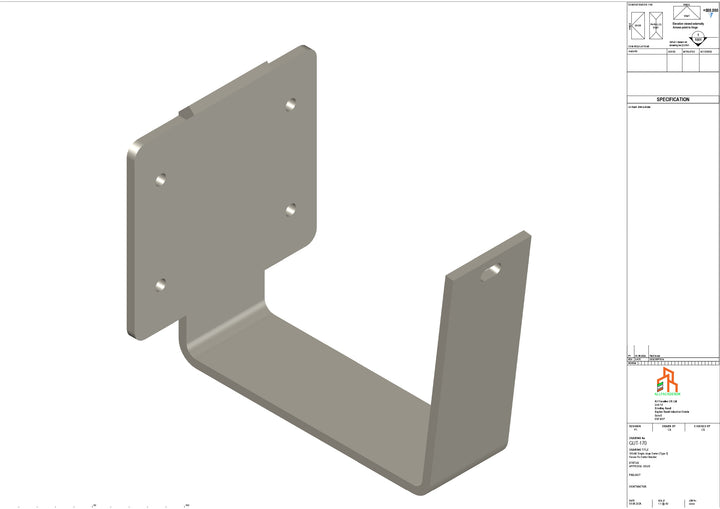 Aluminium Single slope Fascia Bracket - Type 4