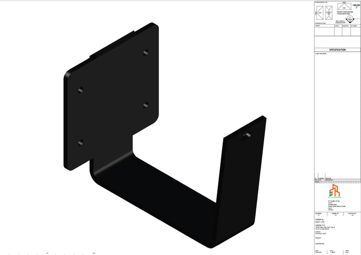 Aluminium Single slope Fascia Bracket - Type 4