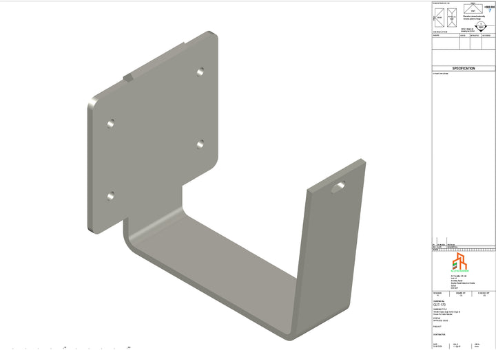 Aluminium Single slope Fascia Bracket - Type 4