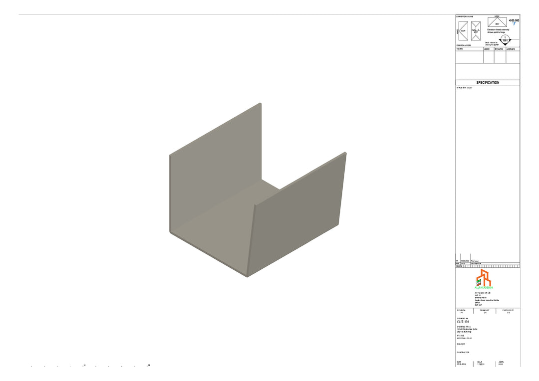 Aluminium Single Slope Butt Strap - Type 4