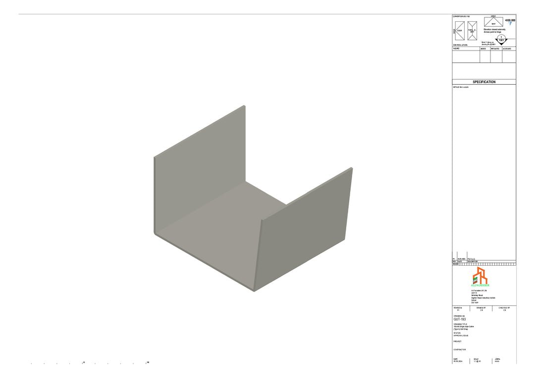 Aluminium Single Slope Butt Strap - Type 6