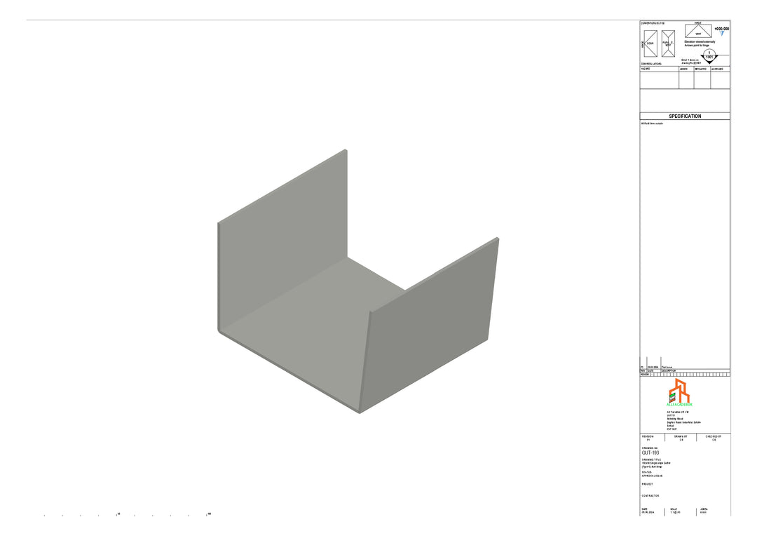 Aluminium Single Slope Butt Strap - Type 6