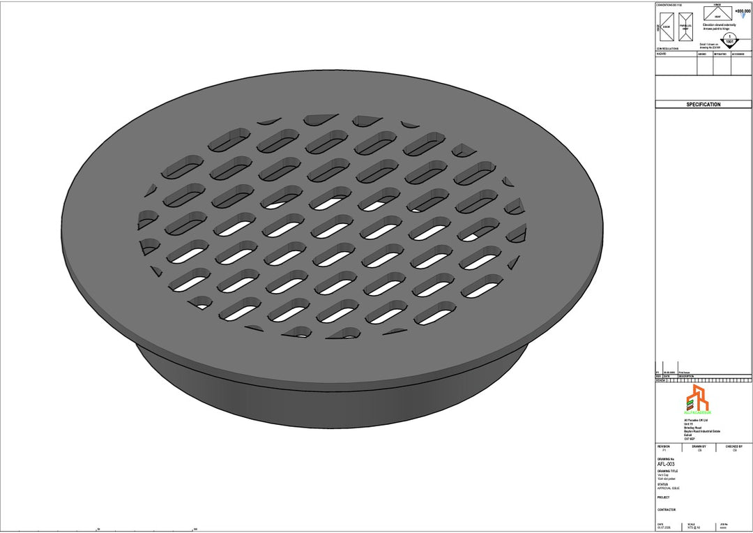 Aluminium Vent Cap - 10x4 Slot Patten